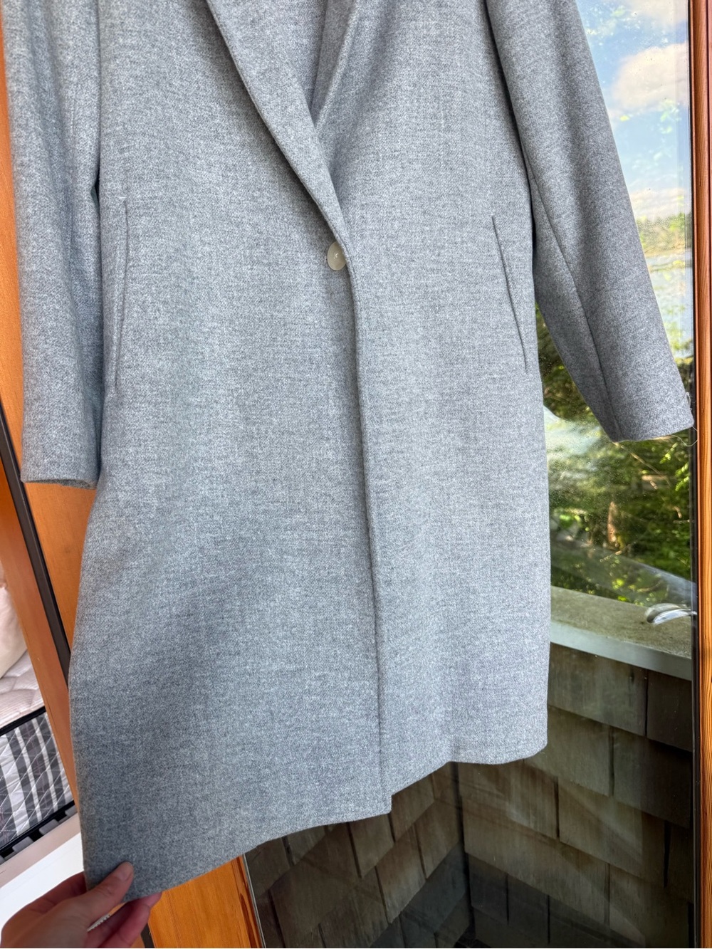 Aritzia Babaton The Stedman Coat Size S Virgin Wool in Light Heather Grey - Picture 7 of 10